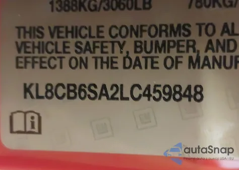 2020 Chevrolet Spark Fwd Ls Automatic from USA, damaged, VIN KL8CB6SA2LC459848